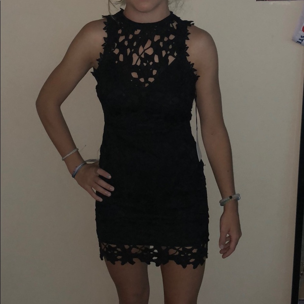 Black cotton candy LA dress